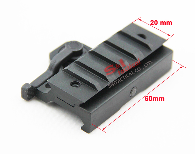 Quick Release Side Weaver Rail 20mm Extension Base Mount